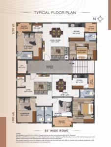 Image of 1410 Sq.ft 3 BHK Apartment / Flat for sale in Sri Vaibhava Nirmalas Paradise, Aganampudi, Visakhapatnam for Rs. 3990000