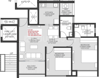 Image of 942 Sq.ft 2 BHK Apartment / Flat for sale in Sankla East World, Shewalewadi, Pune for Rs. 6600000