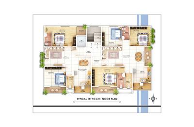 Image of 1500 Sq.ft 3 BHK Apartment / Flat for sale in Besa, Nagpur for Rs. 6300000
