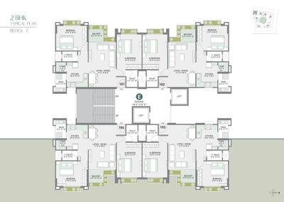 Image of 1425 Sq.ft 2 BHK Apartment / Flat for sale in Althan, Surat for Rs. 6412500