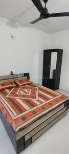 Bedroom Image of 520 Sq.ft 1 RK Apartment / Flat for rent in Godrej Vanaangan, Jagatpur Ahmedabad for Rs. 18000
