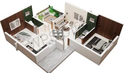 Image of 926 Sq.ft 2 BHK Apartment / Flat for sale in Pammal, Chennai for Rs. 6019000