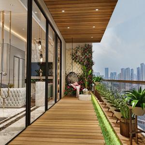 Balcony Image of 1540 Sq.ft 3 BHK Apartment / Flat for sale in Samanvay Atlantica, Vaishali Nagar Extension Jaipur for Rs. 9288000
