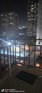 Balcony Image of 550 Sq.ft 1 BHK Apartment / Flat for rent in Godrej Infinity, Mundhwa Pune for Rs. 26000