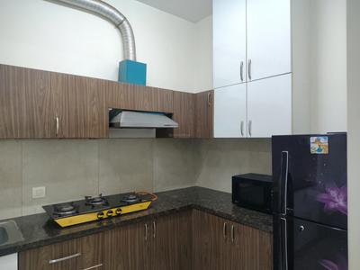 Kitchen Image of 600 Sq.ft 1 BHK Apartment / Flat for rent in Prestige Bella Vista, Iyyappanthangal Chennai for Rs. 30000