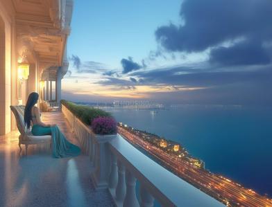 Balcony Image of 1601 Sq.ft 3 BHK Apartment / Flat for sale in Kabra Dvayam, Worli Mumbai for Rs. 160000000