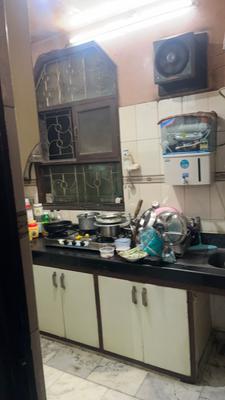 Kitchen Image of 1100 Sq.ft 3 BHK Apartment / Flat for sale in Jamia Nagar New Delhi for Rs. 7000000