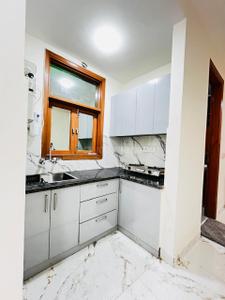 Kitchen Image of 470 Sq.ft 1 BHK Builder Floor for rent in Saket New Delhi for Rs. 15000