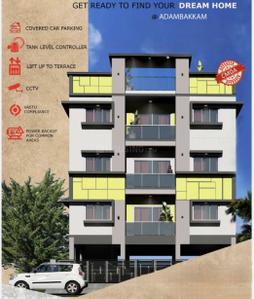 Image of 944 Sq.ft 2 BHK Apartment / Flat for sale in Adambakkam, Chennai for Rs. 9156800