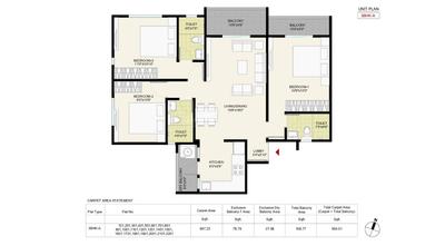 Image of 1329 Sq.ft 3 BHK Apartment / Flat for sale in Purnam, Hinjawadi Phase 2, Pune for Rs. 9800000