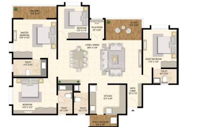Image of 2130 Sq.ft 3 BHK Apartment / Flat for sale in Austin One, Pimple Saudagar, Pune for Rs. 24000000