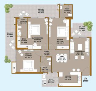 Image of 1686 Sq.ft 4 BHK Apartment / Flat for sale in SKA Estate, Eta II, Greater Noida for Rs. 21900000