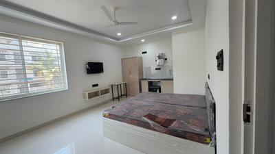 Living Room Image of 450 Sq.ft 1 BHK Builder Floor for rent in Mahalakshmi Nagar Indore for Rs. 13500