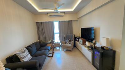 Living Room Image of 1100 Sq.ft 2 BHK Apartment / Flat for rent in Rustomjee Erika, Bandra East Mumbai for Rs. 125000