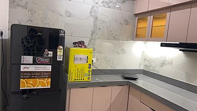 Kitchen Image of 2300 Sq.ft 3 BHK Apartment / Flat for rent in Pramukh Omkar Rivanta 1, Randesan Gandhinagar for Rs. 45000