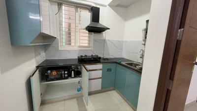 Kitchen Image of 700 Sq.ft 1 BHK Apartment / Flat for rent in Nagavara Bengaluru for Rs. 30000