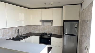 Kitchen Image of 1380 Sq.ft 2 BHK Apartment / Flat for rent in Supertech Supernova, Sector 94 Noida for Rs. 50000