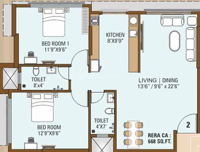 Image of 719 Sq.ft 2 BHK Apartment / Flat for sale in HS Alag, Ghatkopar East, Mumbai for Rs. 15500000