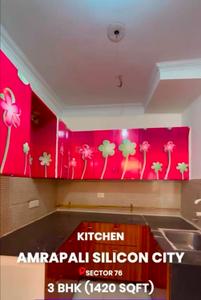 Kitchen Image of 1420 Sq.ft 3 BHK Apartment / Flat for sale in Amrapali Silicon City, Sector 76 Noida for Rs. 15500000