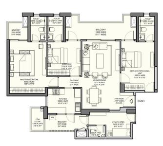 Image of 2165 Sq.ft 3 BHK Apartment / Flat for sale in Emaar Urban Ascent, Sector 112, Gurgaon for Rs. 42500000