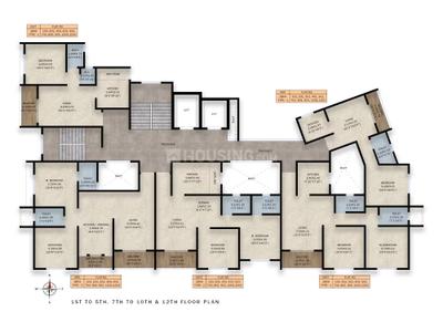 Image of 898 Sq.ft 2 BHK Apartment / Flat for sale in Midtown One, Rasta Peth, Pune for Rs. 8499000