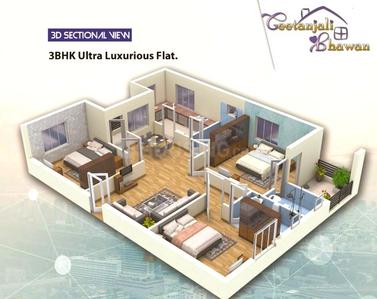 Image of 2138 Sq.ft 3 BHK Apartment / Flat for sale in Rajarani Temple, Bhubaneswar for Rs. 16002000