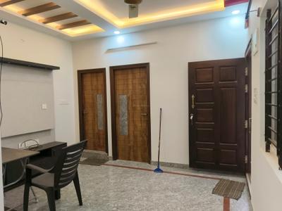 Living Room Image of 600 Sq.ft 1.5 BHK Builder Floor for rent in Hebbal Bengaluru for Rs. 15000