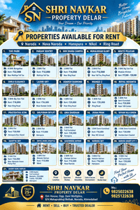 Image of 1800 Sq.ft 3 BHK Apartment / Flat for rent in Nirgun Naroda Sky, Nava Naroda, Ahmedabad for Rs. 16500