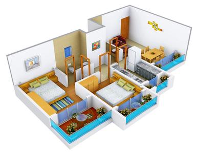 Image of 990 Sq.ft 2 BHK Apartment / Flat for sale in Guru Atman, Kalyan West, Kalyan for Rs. 6600000