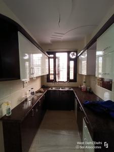Kitchen Image of 1080 Sq.ft 3 BHK Builder Floor for rent in Tagore Garden Extension New Delhi for Rs. 45000