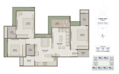 Image of 1827 Sq.ft 3 BHK Apartment / Flat for sale in The Planet By Venus, Shela, Ahmedabad for Rs. 9999999