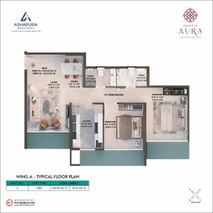 Image of 720 Sq.ft 2 BHK Apartment / Flat for sale in Shree Samarth Aura Phase 1, Bhandup West, Mumbai for Rs. 10800000