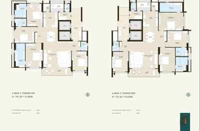 Image of 2324 Sq.ft 4 BHK Apartment / Flat for sale in Shilaj, Ahmedabad for Rs. 24200000