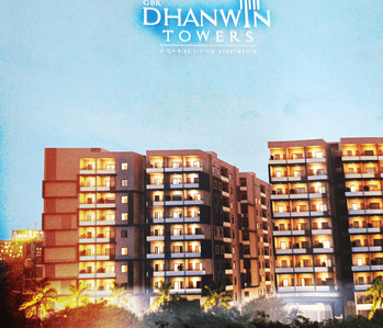 Image of 1225 Sq.ft 2 BHK Apartment / Flat for sale in Aritha Dhanwin Towers, Bowrampet, Hyderabad for Rs. 6200000