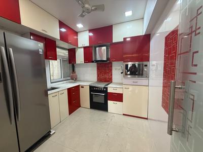 Kitchen Image of 1350 Sq.ft 3 BHK Apartment / Flat for rent in Rosa Bella, Hiranandani Estate Thane for Rs. 65000