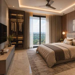 Bedroom Image of 1065 Sq.ft 2 BHK Apartment / Flat for sale in Pristine Bhaveshwar Phoenix, Ulwe Navi Mumbai for Rs. 10600000