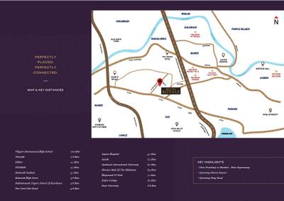 Image of 1328 Sq.ft 2 BHK Apartment / Flat for sale in Rachana Bella Casa Royale Tower N1, Baner, Pune for Rs. 11500000