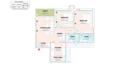 Image of 1098 Sq.ft 2 BHK Apartment / Flat for sale in YOO Pristine, Akurdi, Pune for Rs. 10500000
