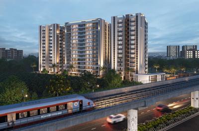 Balcony Image of 2475 Sq.ft 3 BHK Apartment / Flat for sale in Abhishek Apple Green 2, Koba Gandhinagar for Rs. 10725000