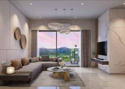 Hall Image of 947 Sq.ft 2 BHK Apartment / Flat for sale in Purva Panorama, Thane West Thane for Rs. 17800000