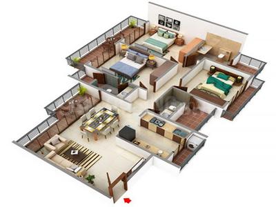 Image of 1320 Sq.ft 2 BHK Apartment / Flat for sale in Bhagwati Greens 1, Kharghar, Navi Mumbai for Rs. 32000000