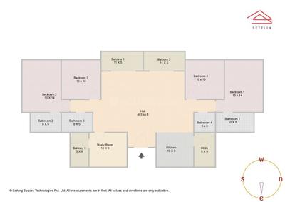 Image of 1950 Sq.ft 4.5 BHK Apartment / Flat for sale in Adarsh Tropica Phase 1 by Adarsh Developers, Choodasandra, Bengaluru for Rs. 23500000