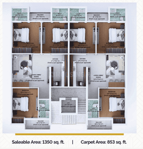 Image of 1350 Sq.ft 3 BHK Builder Floor for sale in Nabha, Zirakpur for Rs. 5790000