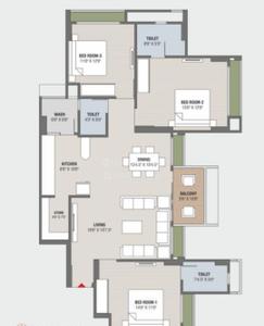 Image of 2439 Sq.ft 3 BHK Apartment / Flat for sale in Satellite, Ahmedabad for Rs. 18000000