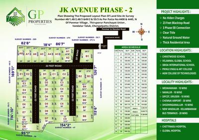 Brochure Image of 1200 Sq.ft Residential Plot / Land for sale in Ponmar Chennai for Rs. 6600000