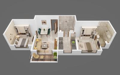 Image of 700 Sq.ft 2 BHK Apartment / Flat for sale in Venus Skky City La Vista, Dombivli East, Thane for Rs. 4950000