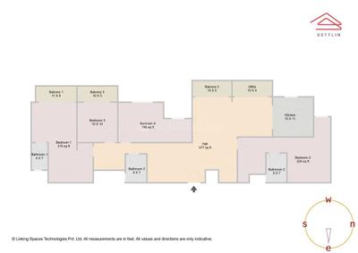 Image of 2262 Sq.ft 4 BHK Apartment / Flat for sale in Green Boulevard by 21st Castle Developers LLP, B.Hosahalli, Bengaluru for Rs. 17500000