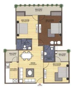 Image of 1350 Sq.ft 3 BHK Apartment / Flat for sale in Mittal Rajnagar Residency, Raj Nagar Extension, Ghaziabad for Rs. 10800000