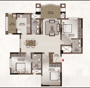Image of 1880 Sq.ft 3 BHK Apartment / Flat for sale in Legacy Saviero, Horamavu, Bengaluru for Rs. 22900000