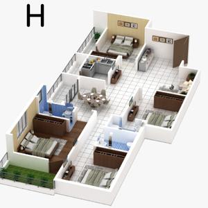 Image of 1053 Sq.ft 3 BHK Apartment / Flat for sale in Tapoban Park View Residency, Bamunara, Durgapur for Rs. 3756000